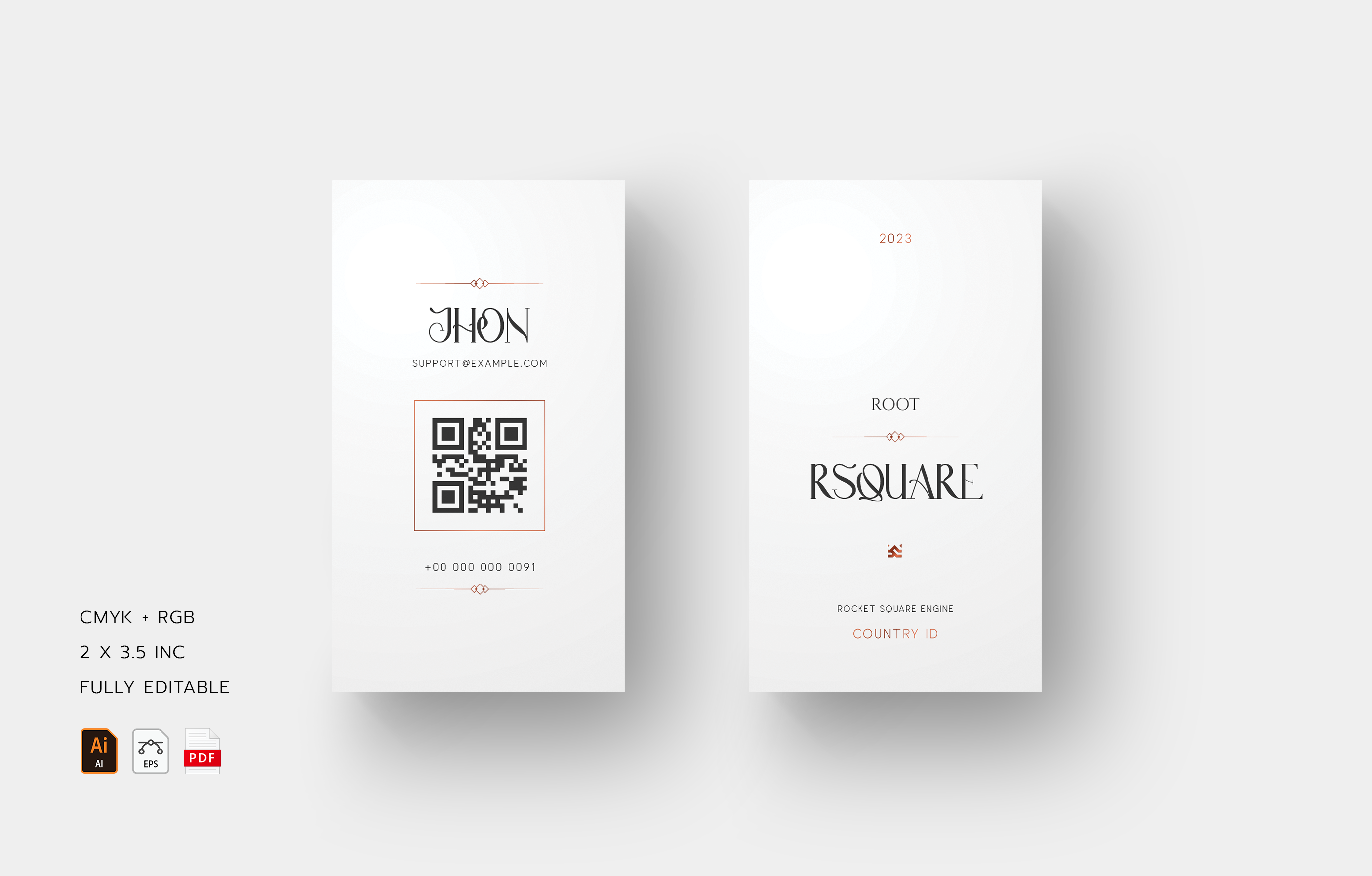 5 in 1 Vertical Luxury Business Card, a Business Card Template by Ctrl