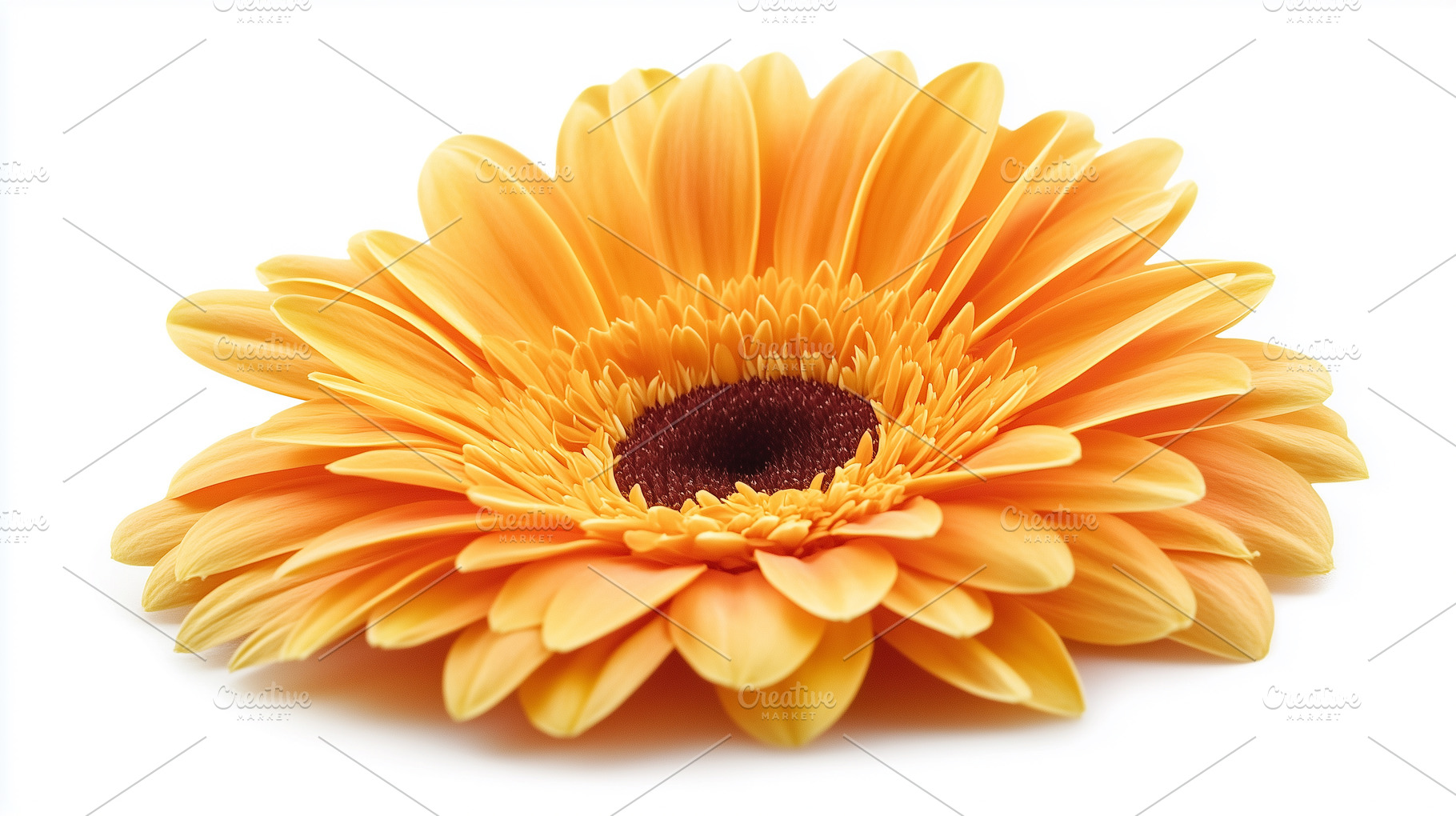 Vibrant orange gerbera daisy, a Nature Photo by MistyDay