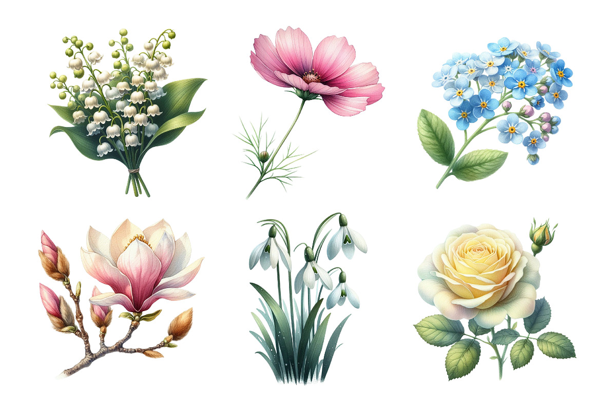 Spring Flower Bundle Clipart, an Illustration by Daily.Designs (Photo 4 of 5)