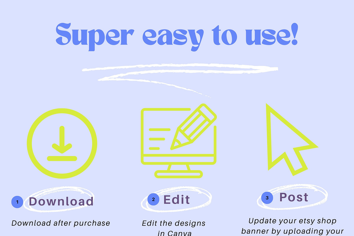 Etsy Shop Branding Canva Templates, a Landing Page Template by Hell Yeah Designs (Photo 2 of 7)