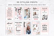 Instagram Stories for Canva | Blush, a Social Media Template by Thirty One Palms Studio (Thumbnail 3 of 9)