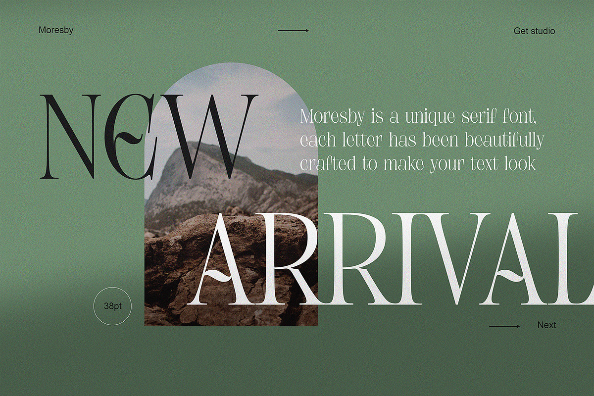 Moresby - Aesthetic Serif Typeface, a Serif Font by Get Studio (Photo 3 of 11)