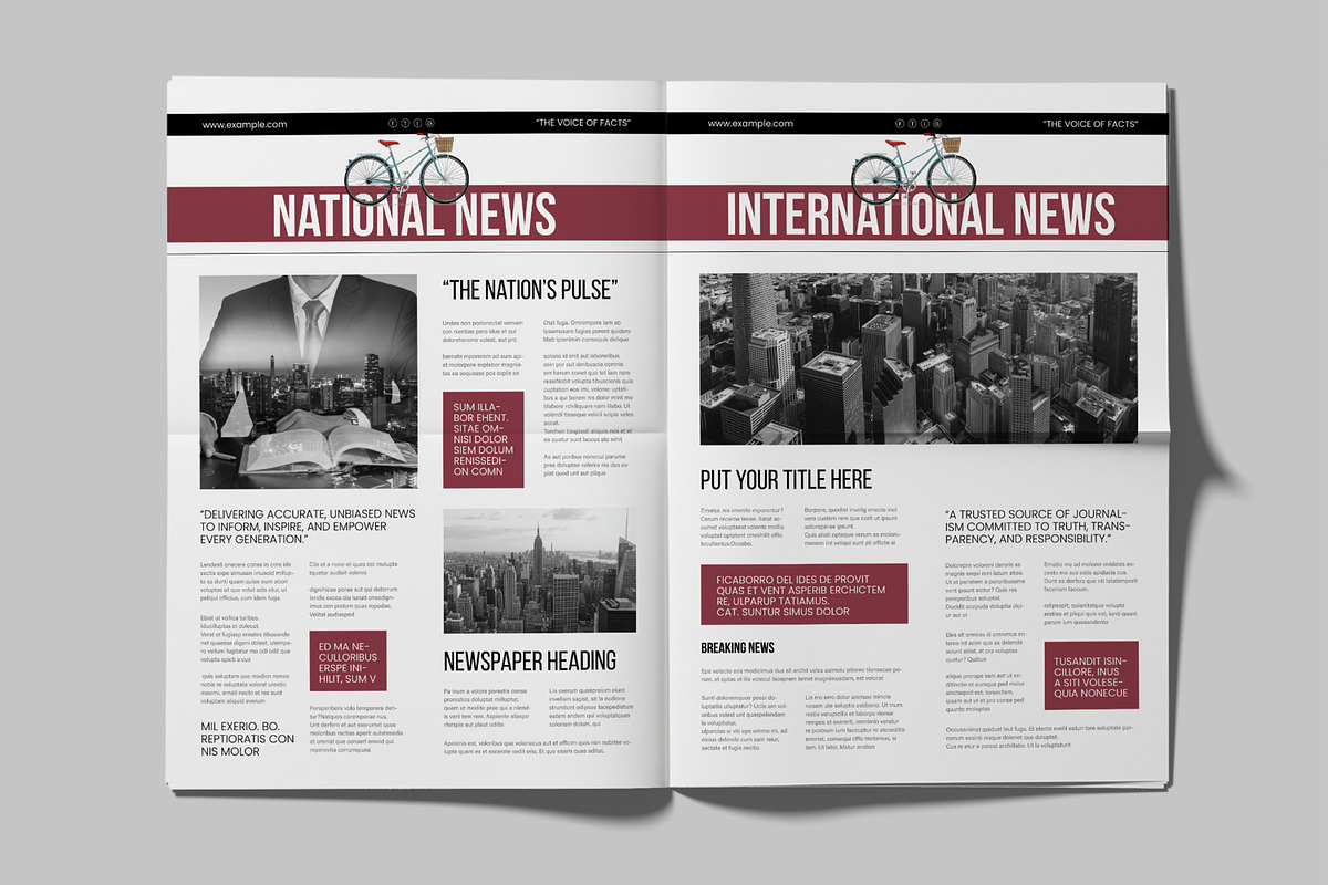 Newspaper Design for Print Media, a Magazine Template by MightyDesign (Photo 3 of 8)