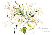White roses. Watercolor floral set, a Decorative Illustration by Lisima (Thumbnail 10 of 16)
