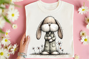 Vintage Easter Spring Bunny Clipart, an Illustration by Libby Wishes (Thumbnail 4 of 8)