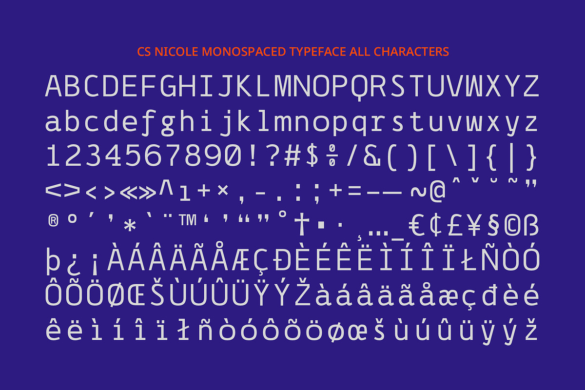 CS Nicole Mono – Monospaced Font, a Sans Serif Font by Craft Supply Co. (Photo 8 of 8)