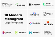 10 Modern Monogram Logo Templates, a Branding & Logo Template by Fabian_Design (Thumbnail 1 of 11)