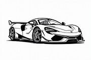 High Speed Sports Car Bundle, an Illustration by Designer_Momina (Thumbnail 2 of 7)