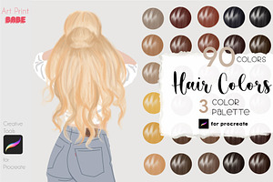 Hair Colors Palette Swatch Portrait