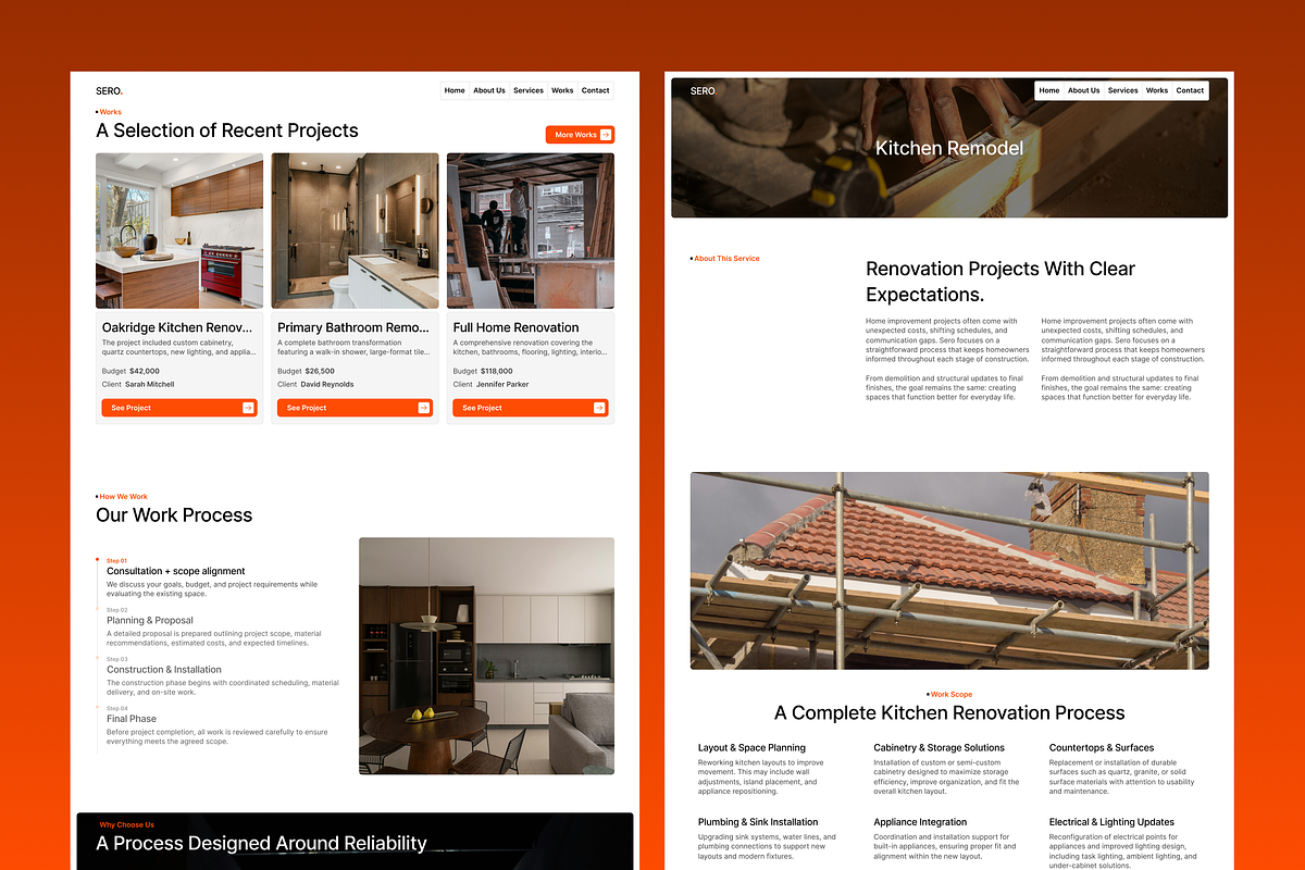 Construction Company Figma Template, an UI Kit Template by Rozepaars Design (Photo 3 of 8)