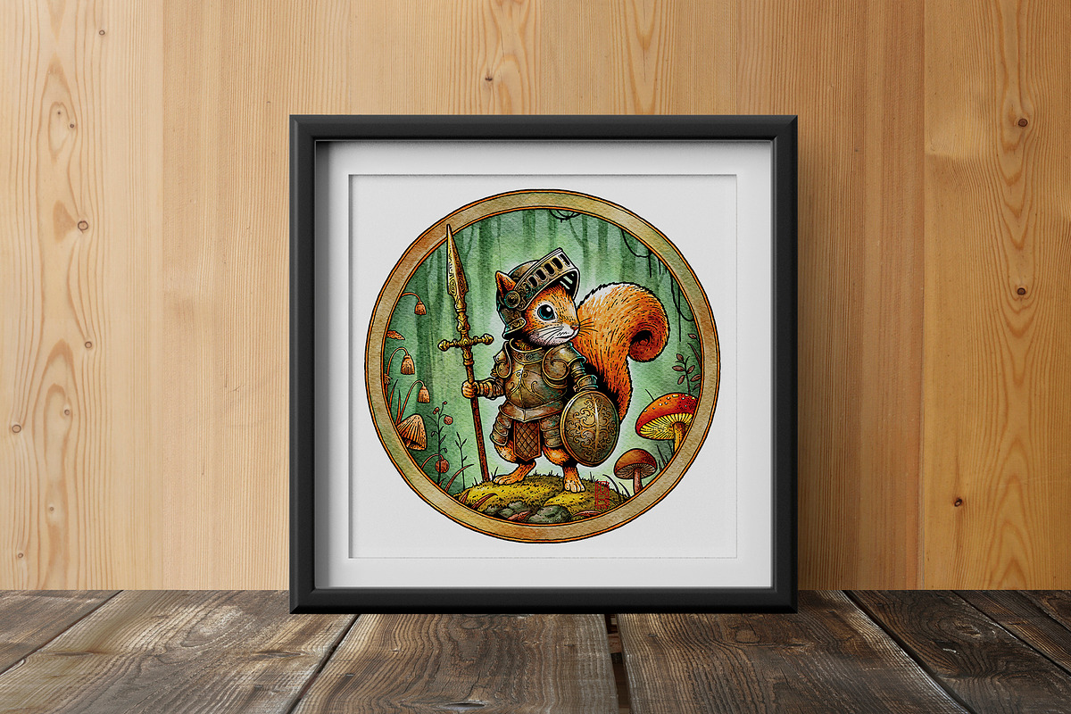 Watercolor Fantasy Creature, Squirel, an Animal Illustration by NStudio (Photo 4 of 9)