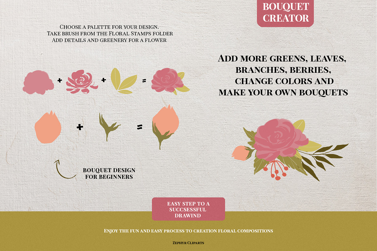 SALE! BOUQUET CREATOR for Procreate, a Brush Add-On by anastasiia.art (Photo 4 of 10)
