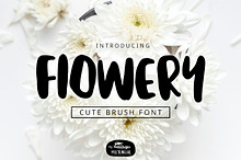 Flowery Brush Font