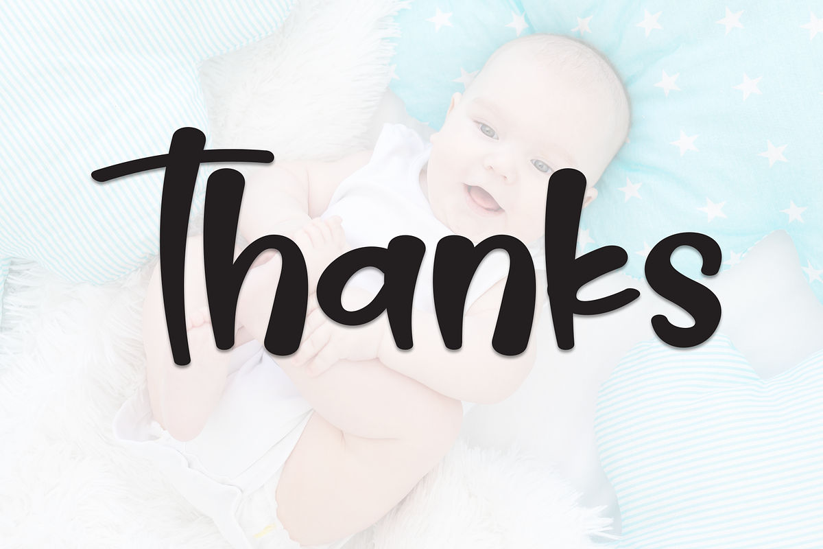Babyish | Script Font, a Handwritten Font by Scratchones (Photo 8 of 8)