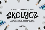 Skolyoz - Marker & Handdrawn Font, a Sans Serif Font by Iqsiart Studio (Thumbnail 1 of 6)