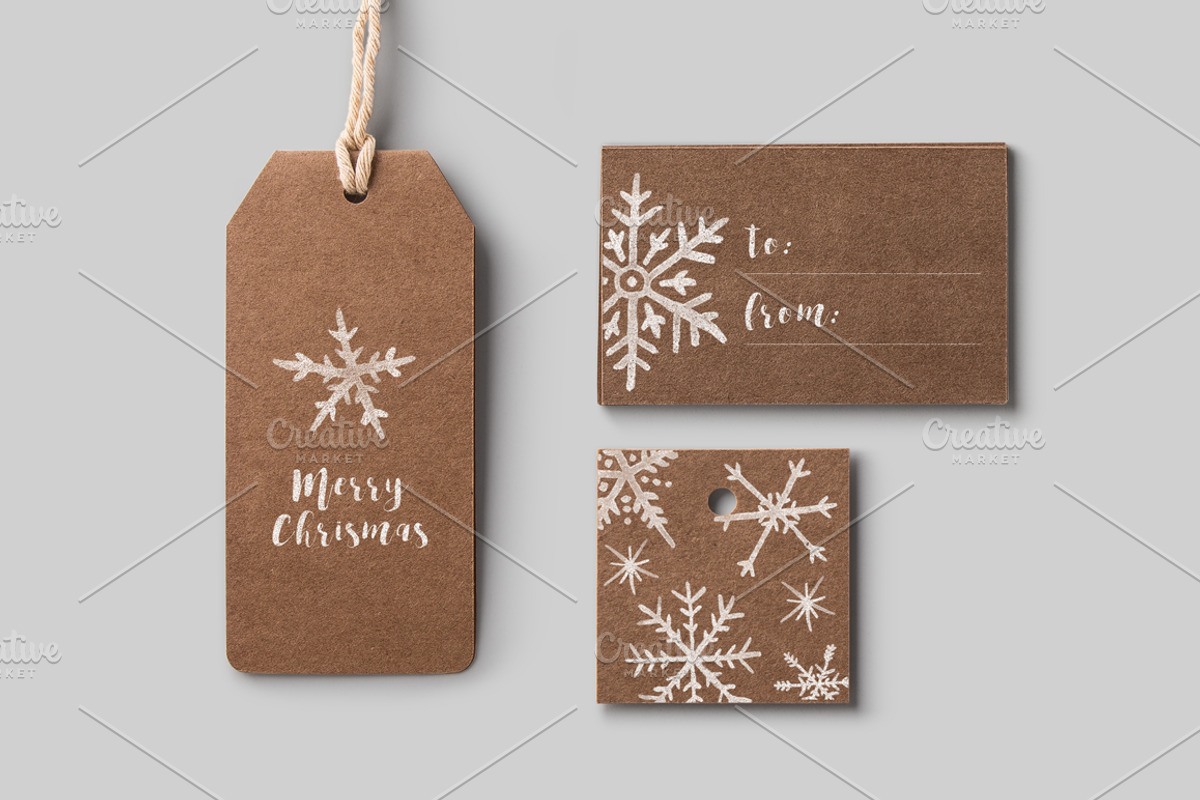 Watercolor snowflakes brushes (PS), a Brush Add-On by Little Bean (Photo 3 of 7)