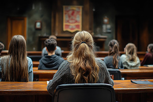 Students engaged in a classroom sett, a Photo by Tanuart