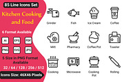 Kitchen Cooking and Food, an Outline Icon by Color Cubes (Thumbnail 1 of 8)