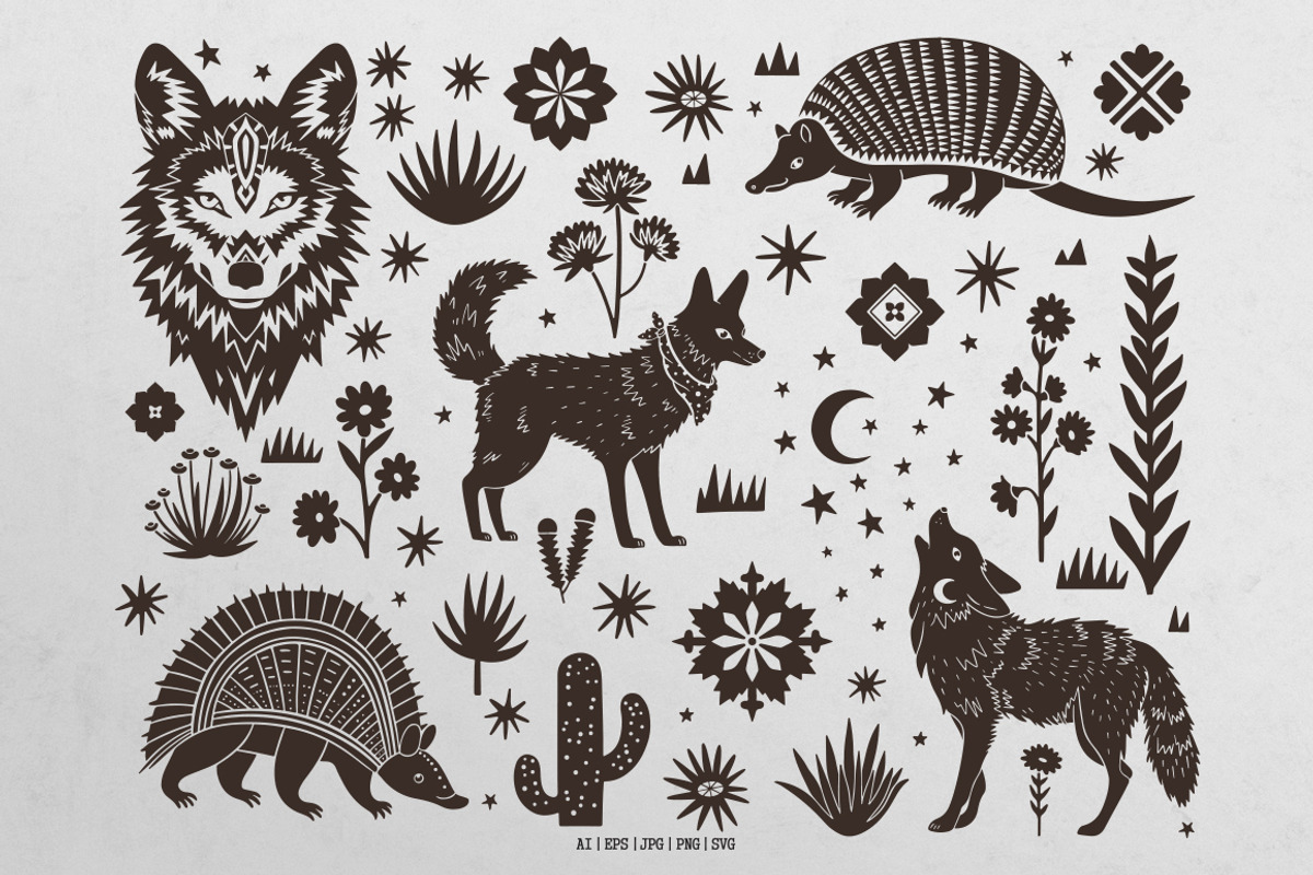 West Dreamer vector linocut graphics, an Object Graphic by DariSmartArt (Photo 9 of 15)