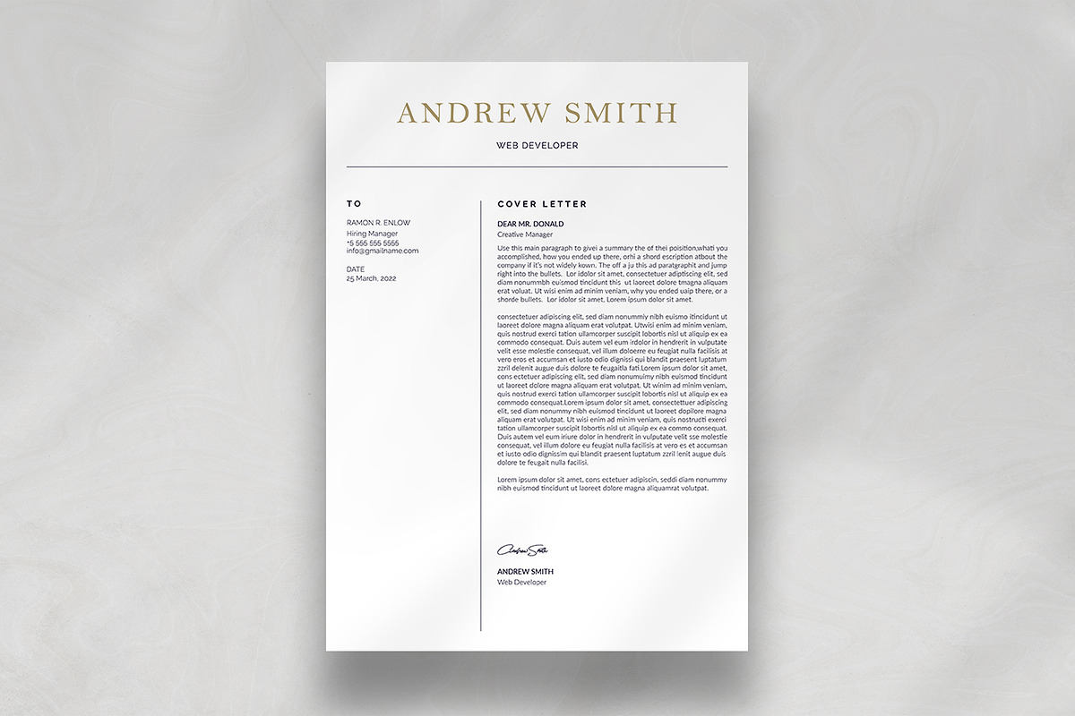Canva Resume Template preview 3