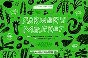 FARMERS MARKET | HAND DRAWN SHAPES, a Food Illustration by Favete Art (Thumbnail 1 of 23)