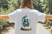 Watercolor Christmas Skeleton ClipAr, an Illustration by CrexoraLab (Thumbnail 2 of 5)