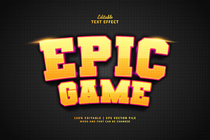 Text Effect Epic Game, a Brushes & More by Navy Graphic