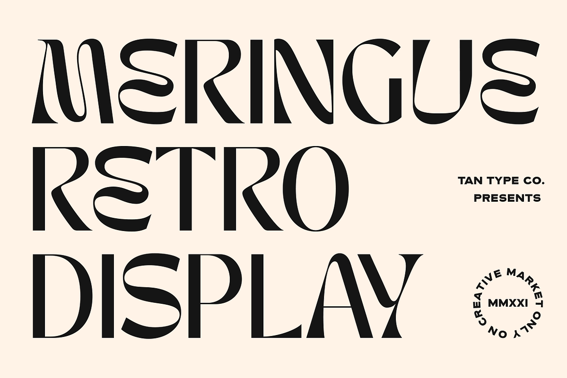Meringue retro display font