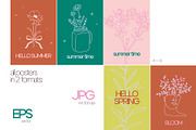 BLOOM floral spring summer bundle, a Seasonal Illustration by Lena Nikolaeva (Thumbnail 4 of 14)