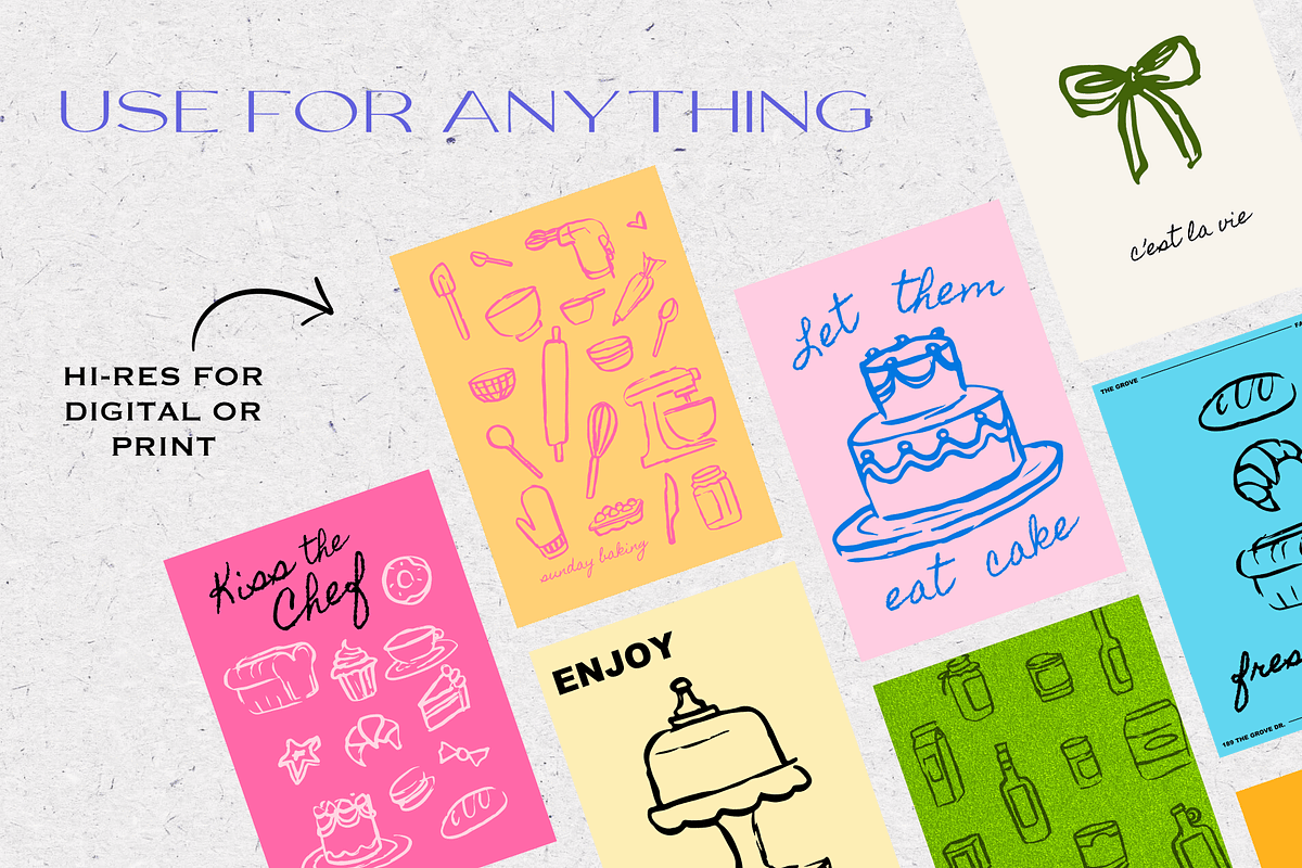 Baking Illustration Sketches Kitchen, a Food Illustration by Eldorado Design Co. (Photo 5 of 6)