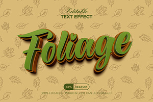 Foliage Text Effect Autumn Style, a Layer Style Add-On by Mockmenot