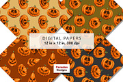 Scary Pumpkins Seamless Patterns, a Pattern Graphic by Serghei Caraulan (Thumbnail 8 of 8)