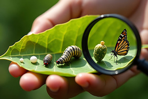 Monarch butterfly life cycle stages, an Animal Photo by Artonix