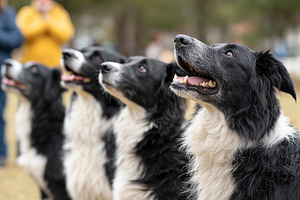 Group of attentive Border Collie, an Animal Photo by MistyDay
