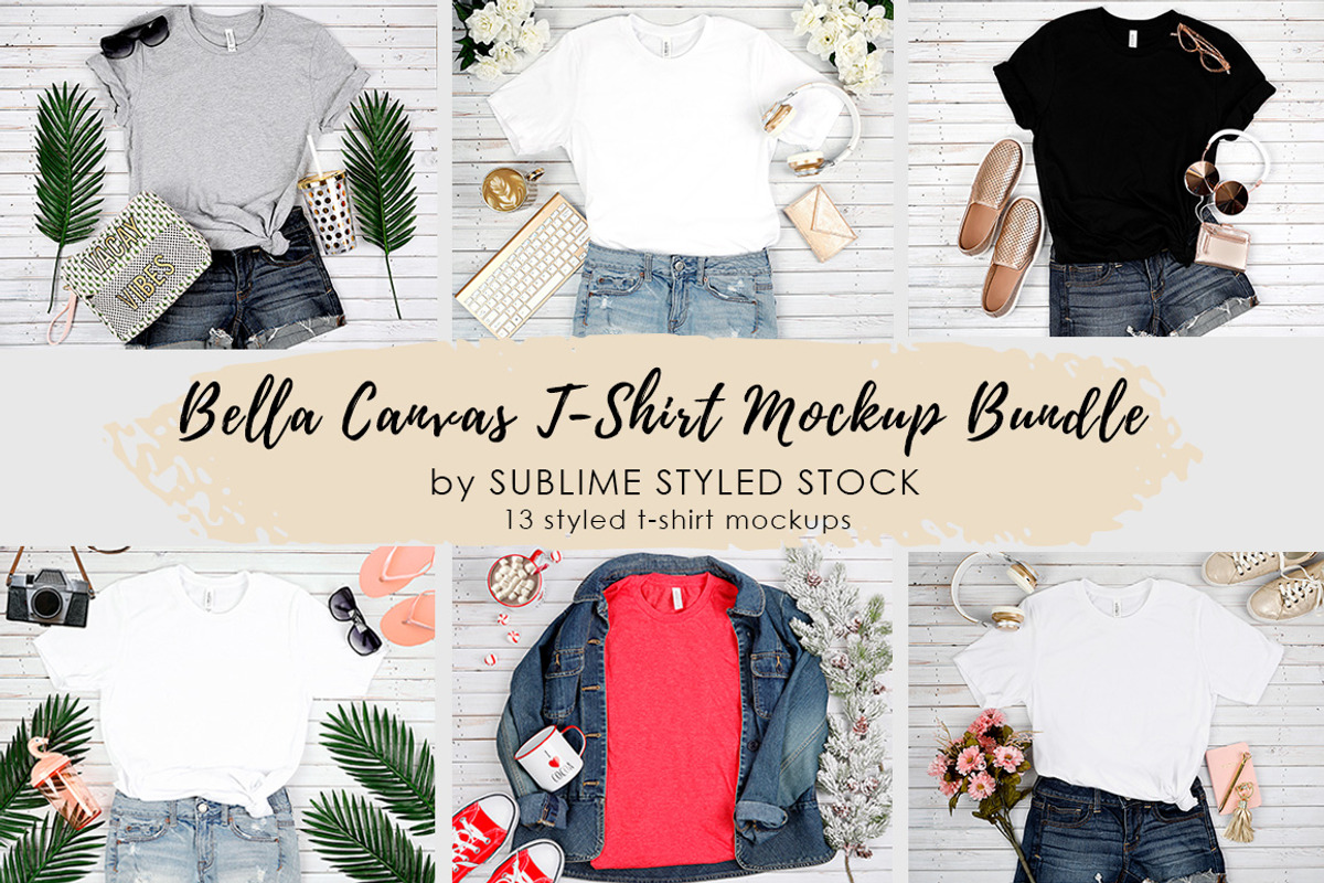 Bella Canvas Mockup Bundle, a Shirt Mockup by SUBLIME Styled Stock (Photo 1 of 15)