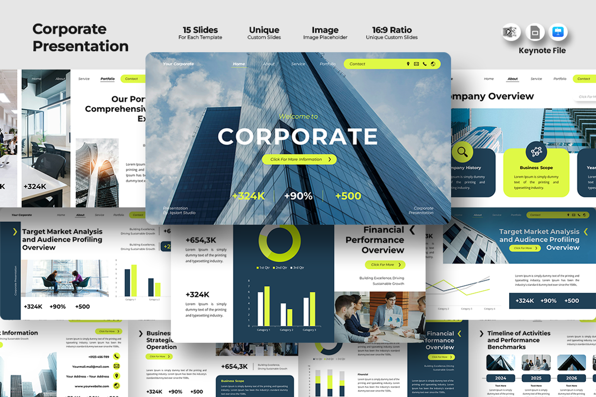 Corporate - Keynote Template, a Presentation Template by Iqsiart Studio (Photo 1 of 3)