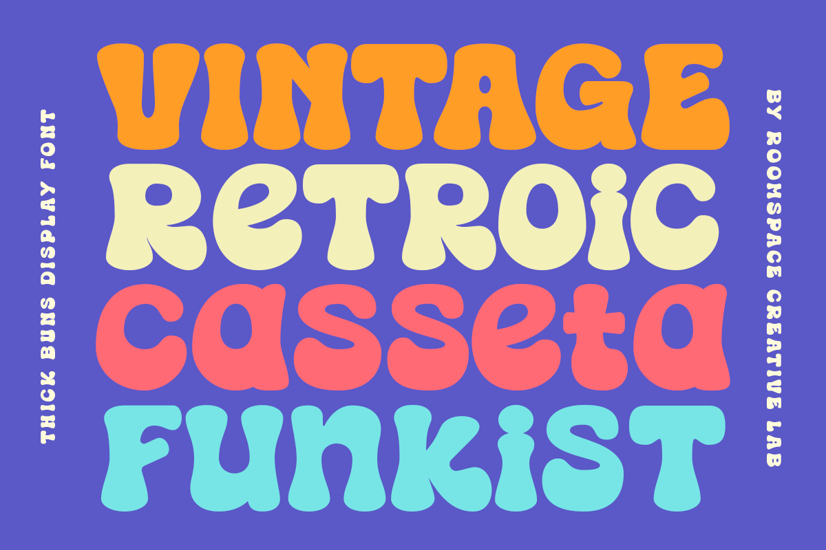 Thick Buns Decorative Display Font, a Sans Serif Font by roomspace creative lab (Photo 2 of 12)