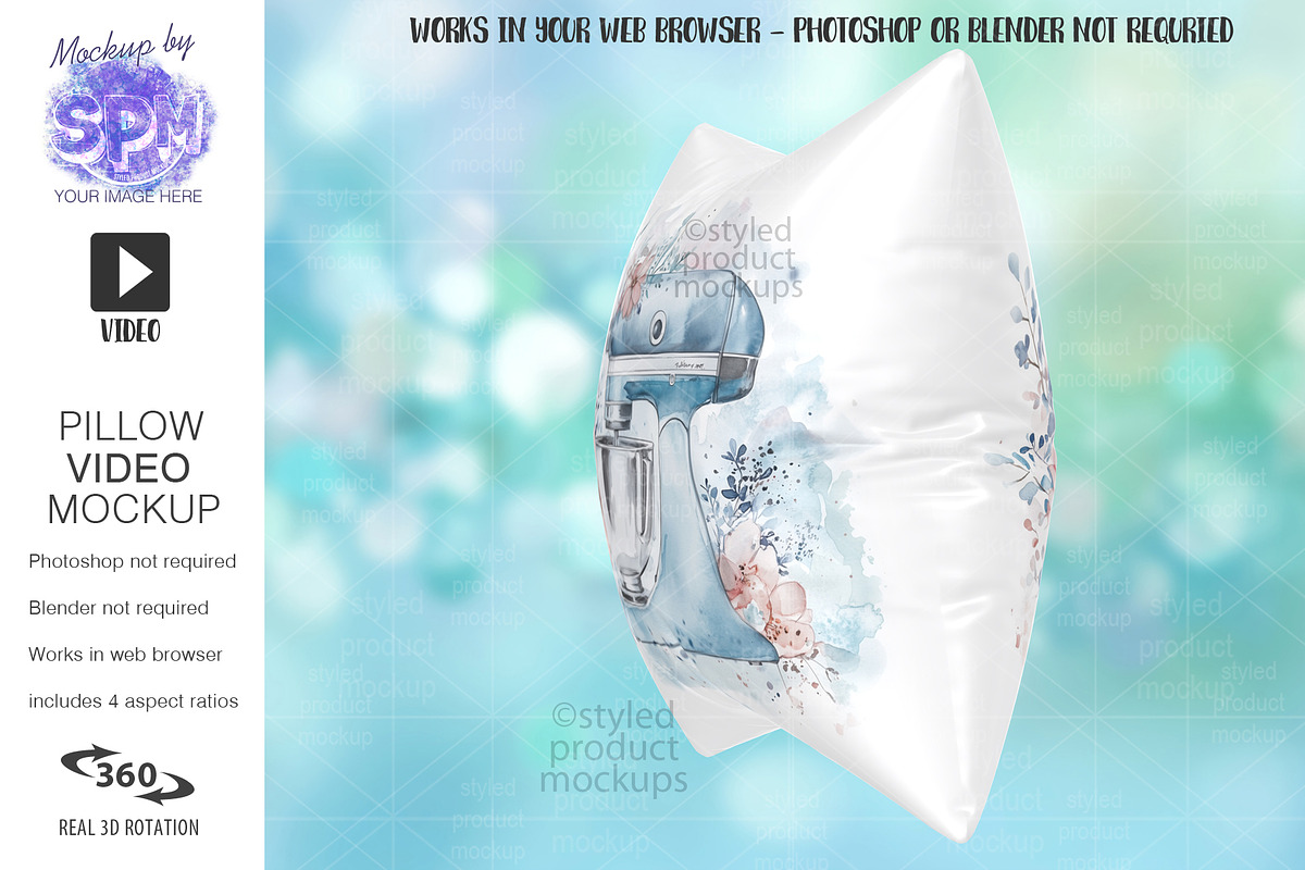 Animated Pillow Video Mockup, a Household Mockup by StyledProductMockups (Photo 2 of 15)