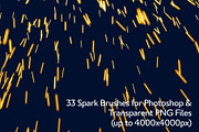 33 Spark Brushes for PS and PNGs, a Brush Add-On by Creative Graphics (Thumbnail 4 of 4)