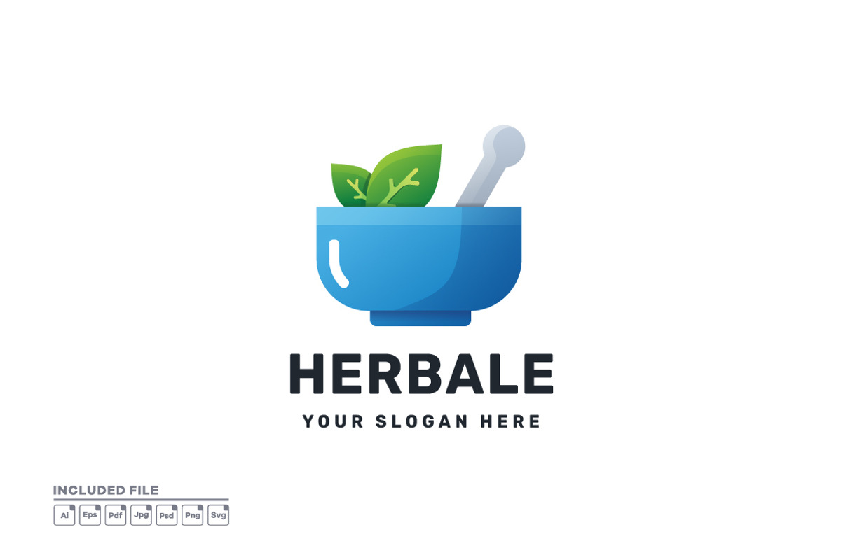Herbal Colorful Gradient Vector Logo, a Branding & Logo Template by yuanesei