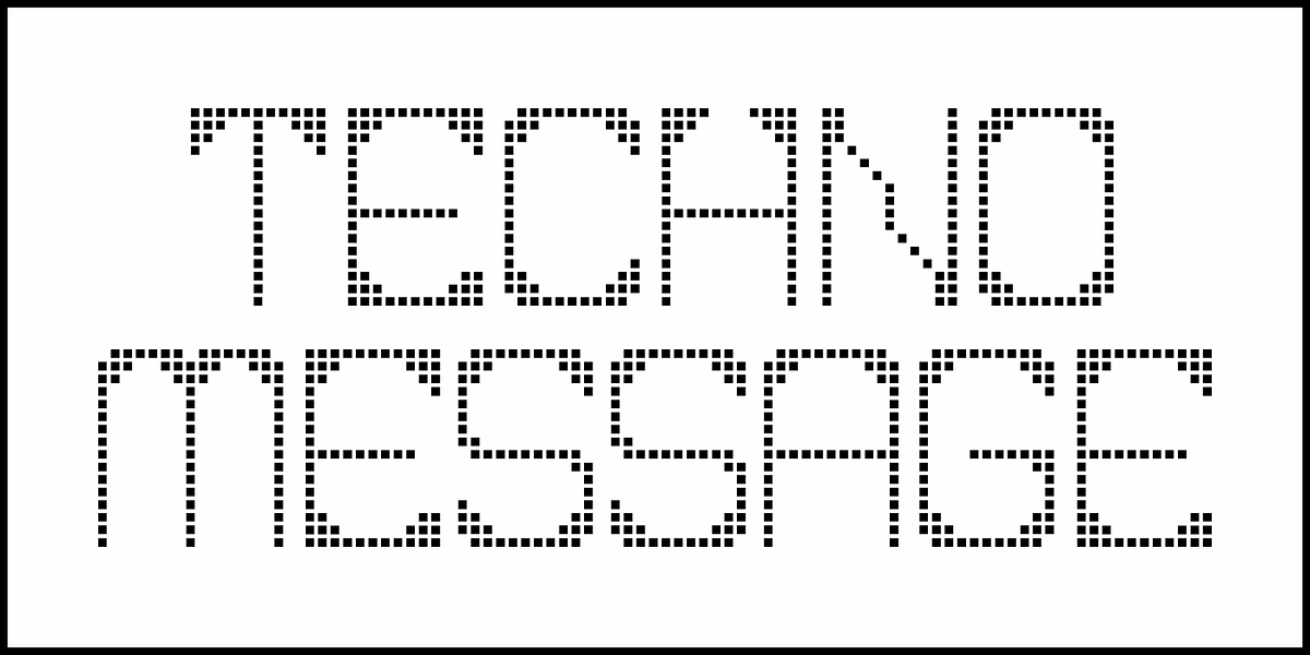 Techno Message JNL, a Font by Jeff Levine Fonts (Photo 2 of 5)