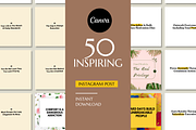 50 Inspiring Instagram Template, a Social Media Template by RB Boutique (Thumbnail 1 of 10)