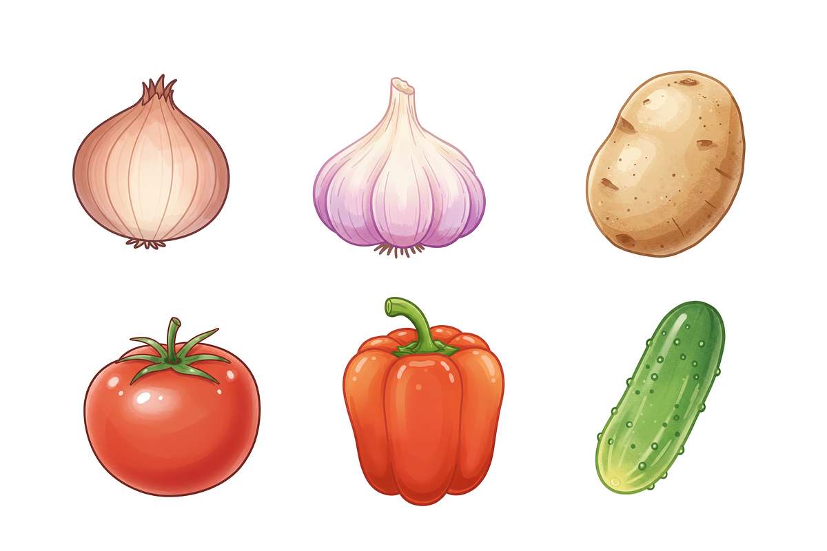 Watercolor Vegetables Clipart, a Food Illustration by BerryPieArt (Photo 4 of 4)