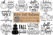 Retro Fall Autumn SVG Bundle, a Seasonal Illustration by Rose Art (Thumbnail 2 of 6)