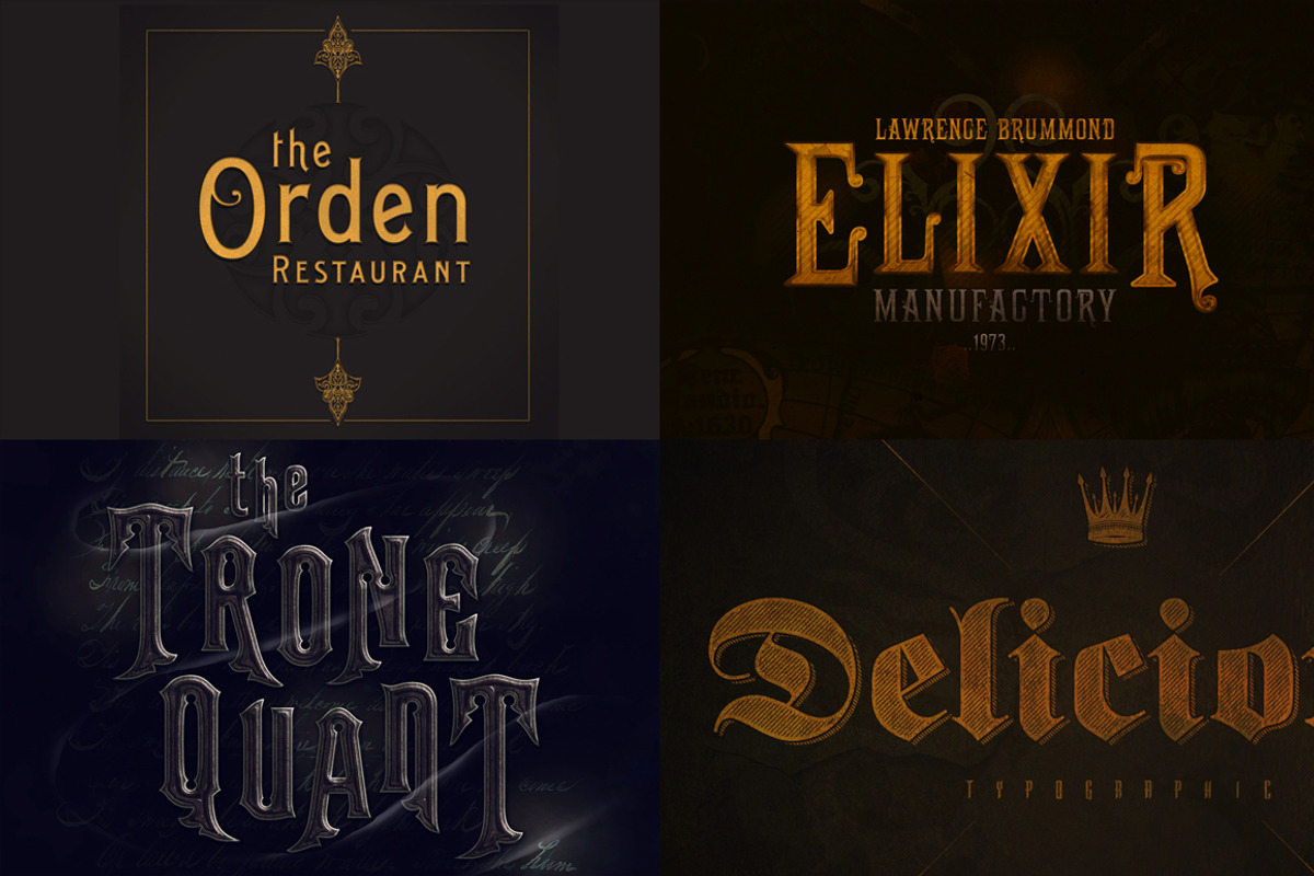 Antique Text Effects, a Layer Style Add-On by GothLab (Photo 2 of 3)