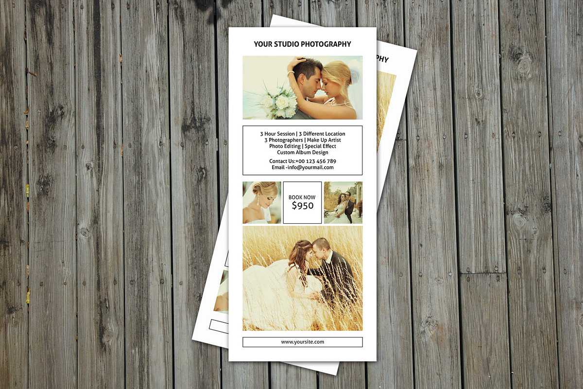 Wedding Photographer Rack Card-V01, a Flyer Template by Template Shop (Photo 2 of 3)