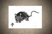 Rats Sumi-e, an Animal Illustration by StabuLaRasa illustration (Thumbnail 6 of 18)