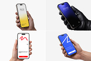 Smartphone in Hand Mockup Bundle, an Android Mockup by graphypix (Thumbnail 1 of 14)