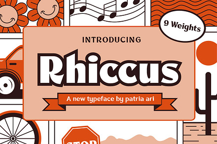 Rhiccus Fun Font Family, a Serif Font by Patria Ari (P4tcreativa)