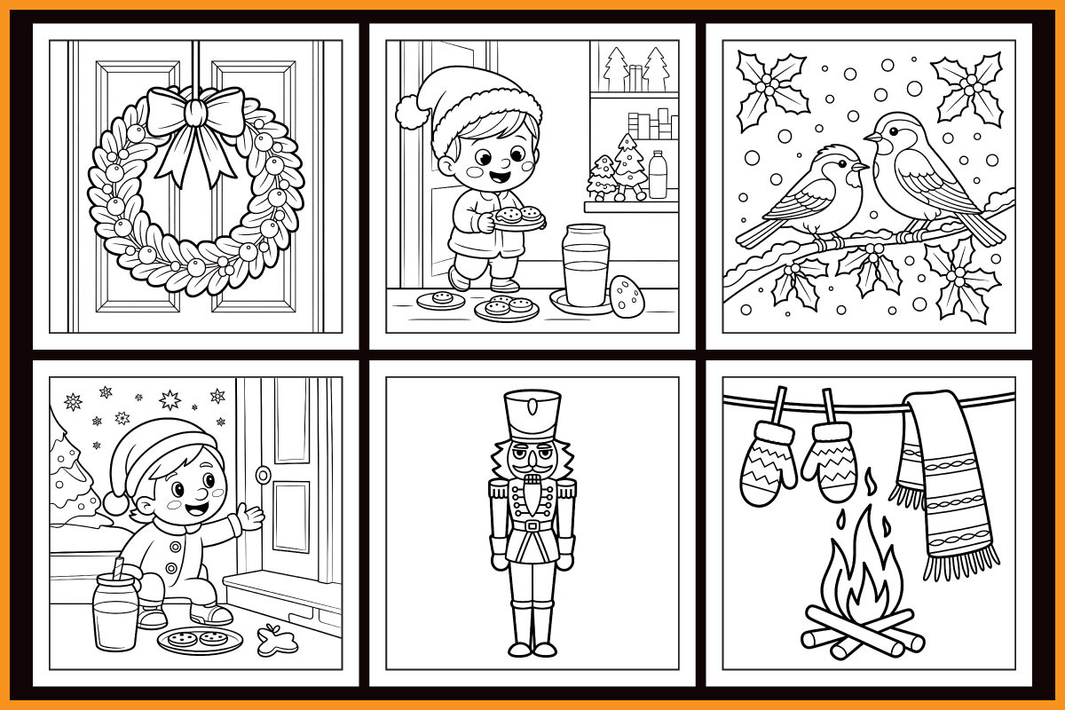 Christmas Holiday Coloring Book, a Seasonal Illustration by protabsorkar11 (Photo 2 of 4)